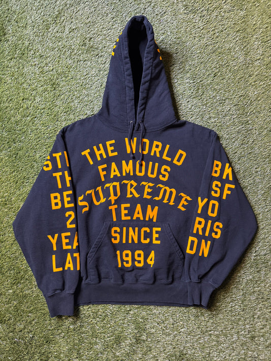 Supreme Team Flocked Hoodie