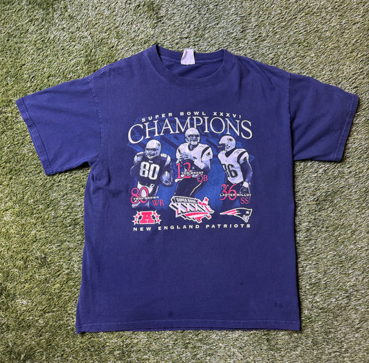 Vintage 2000's New England Patriots Super Bowl T Shirt