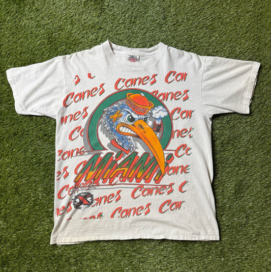 Vintage 90's Miami Hurricanes T Shirt