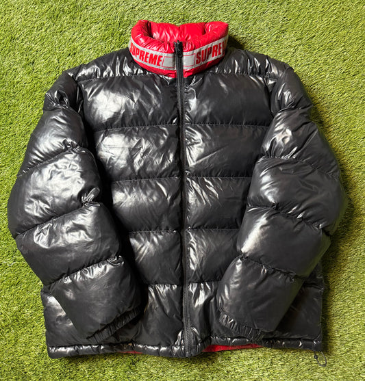 Supreme Shiny Reversible Puffy Jacket Black