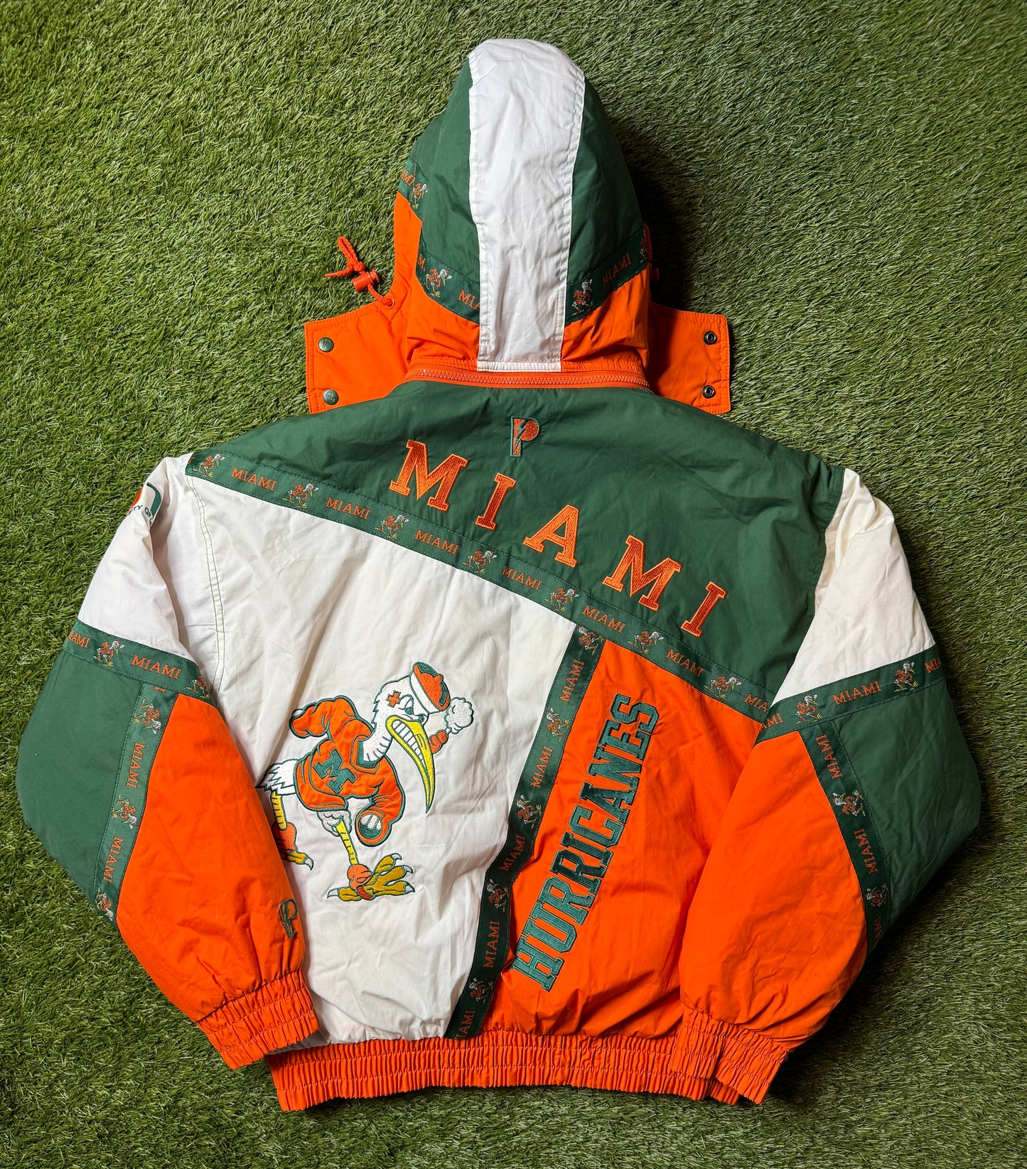 Vintage 90's Miami Hurricanes Puffer Jacket