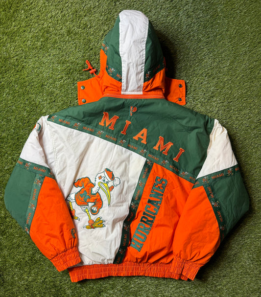 Vintage 90's Miami Hurricanes Puffer Jacket
