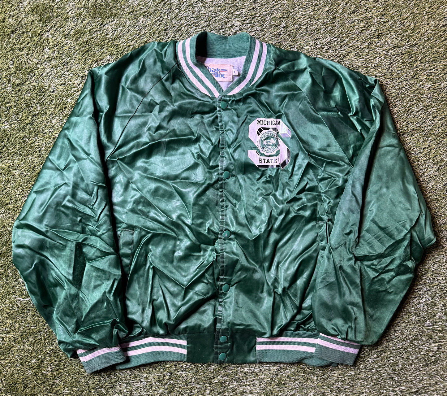 Vintage 80's Michigan State Coaches Jacket