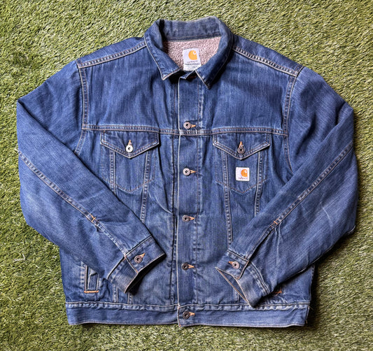 Vintage Carhartt Wool Lined Denim Jacket