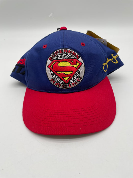 Vintage NWT Superman Racing Snapback Hat