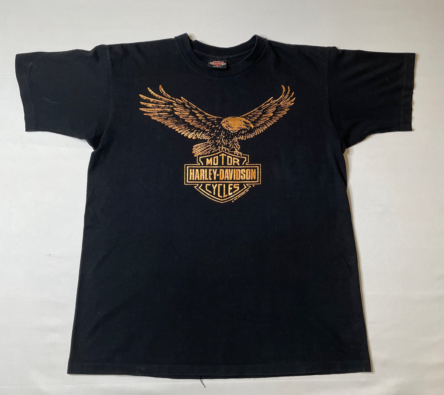 Vintage 1990 Harley Davidson Gold T Shirt