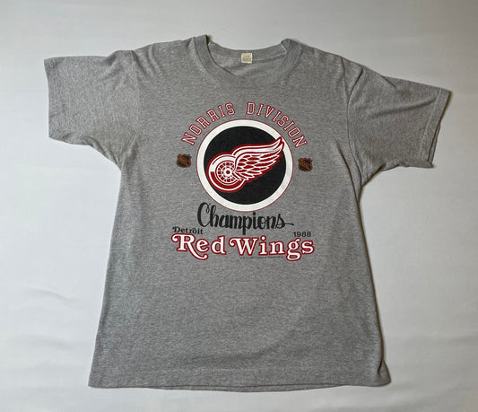 Vintage 1988 Detroit Red Wings Norris Division Champions T Shirt