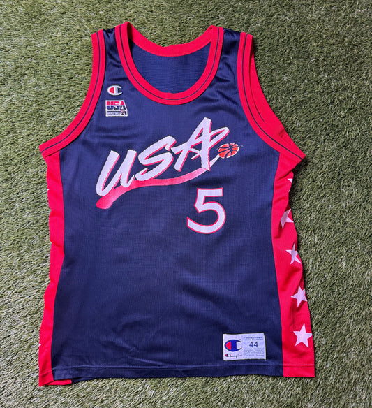 Vintage Grant Hill Team USA Champion Jersey