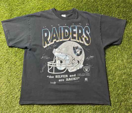 Vintage 90's Oakland Raiders Helmet T Shirt