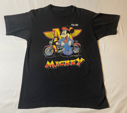 Vintage 90's Mickey Mouse Biker T Shirt