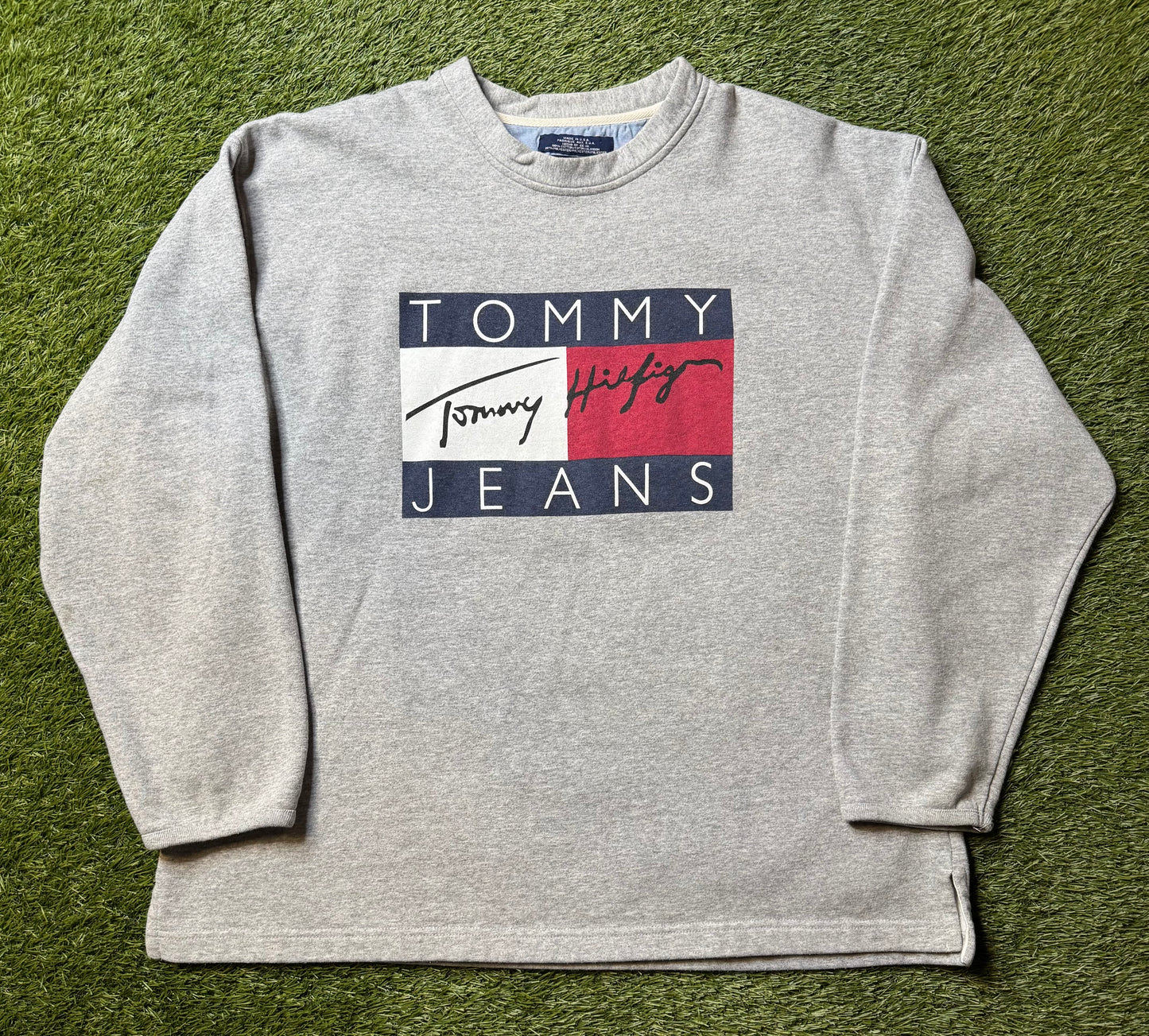 Vintage 90's Tommy Hilfiger Flag Crewneck