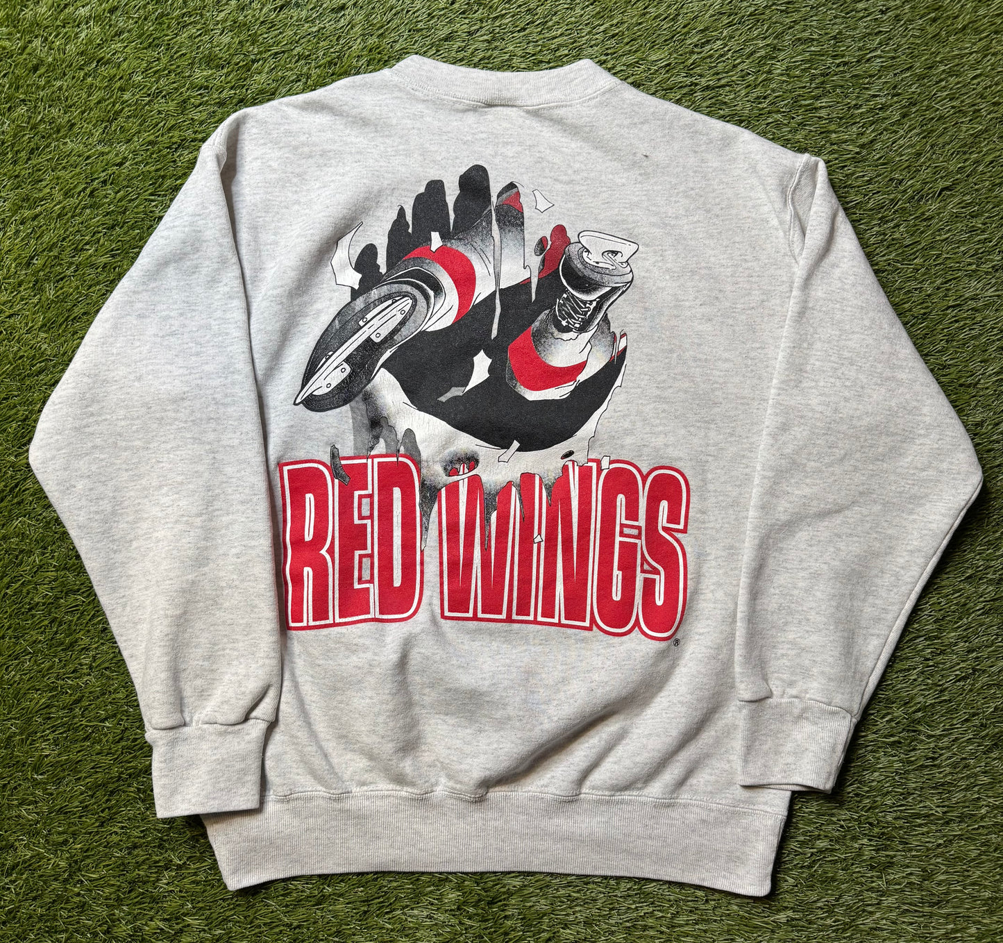 Vintage 90's Detroit Red Wings Slapshot Player Crewneck