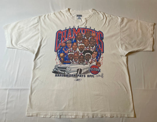 Vintage 2004 Detroit Pistons Charicature T Shirt