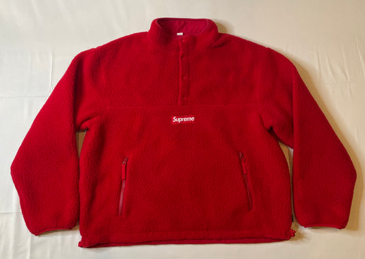 Supreme Polartec Shearling Reversible Pullover Red