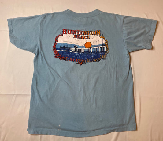 Vintage Huntington Beach California Blue T Shirt