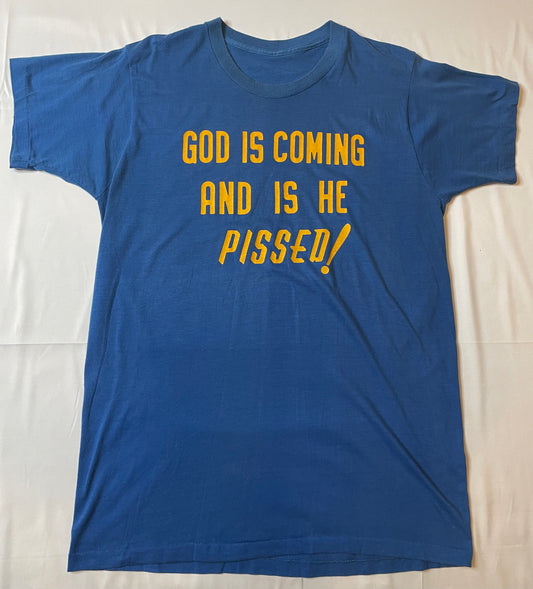 Vintage 80's God is Coming T Shirt