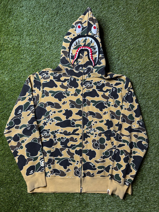 Bape Camo Shark Zip Up Hoodie