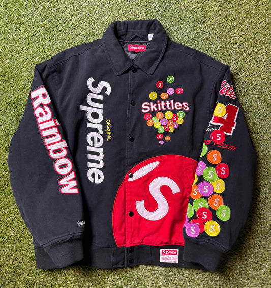 Supreme Skittles Mitchell & Ness Varsity Jacket