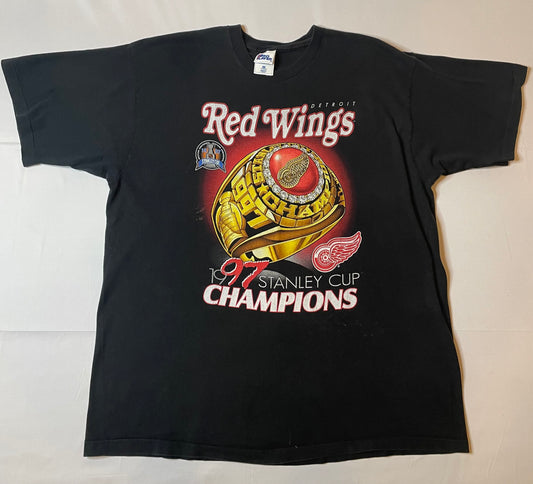 Vintage 1997 Detroit Red Wings Champions T Shirt