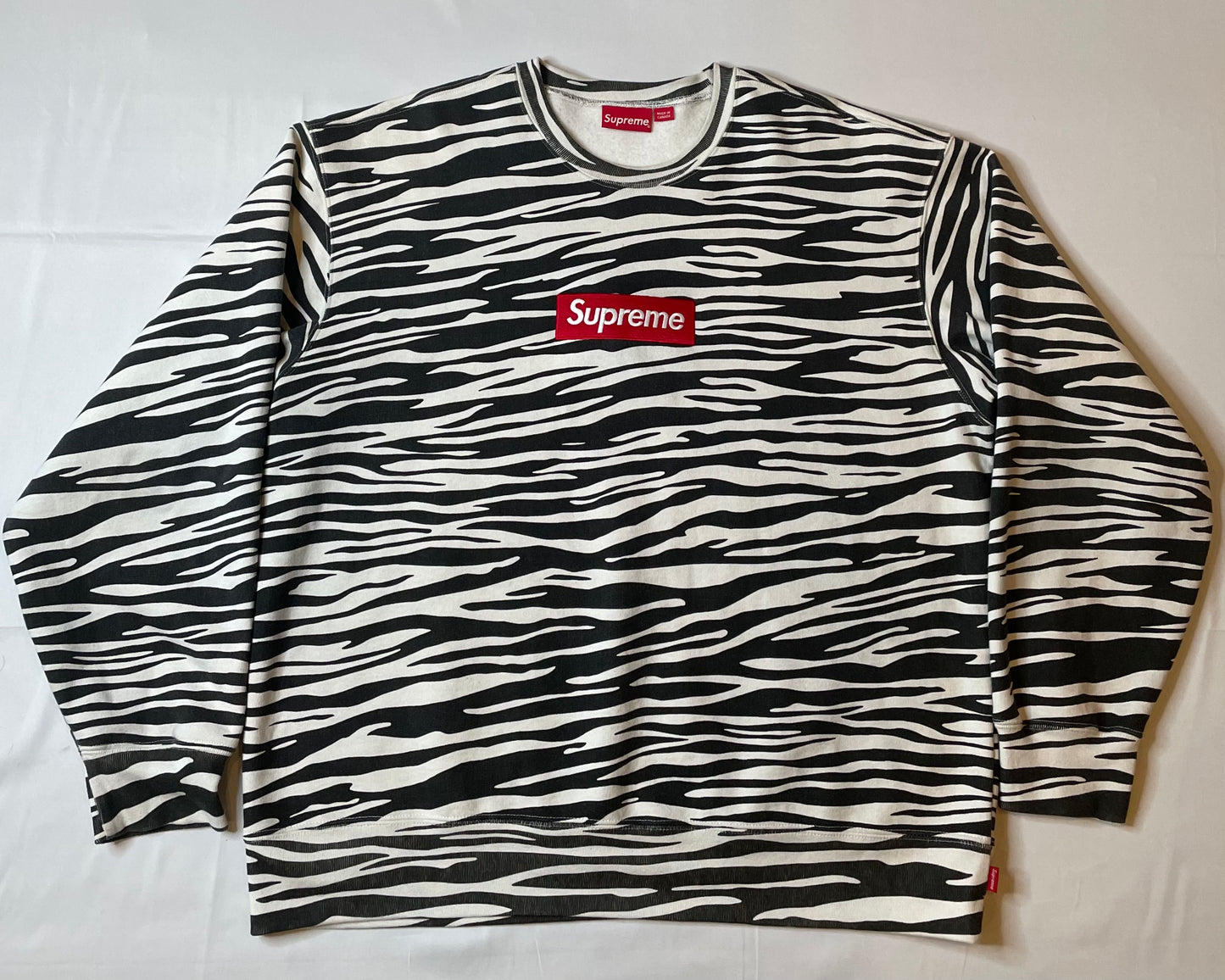 Supreme Box Logo Crewneck (FW22) Zebra