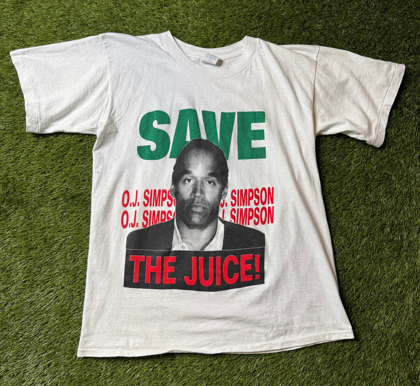 Vintage 90's OJ Simpson Save the Juice T Shirt