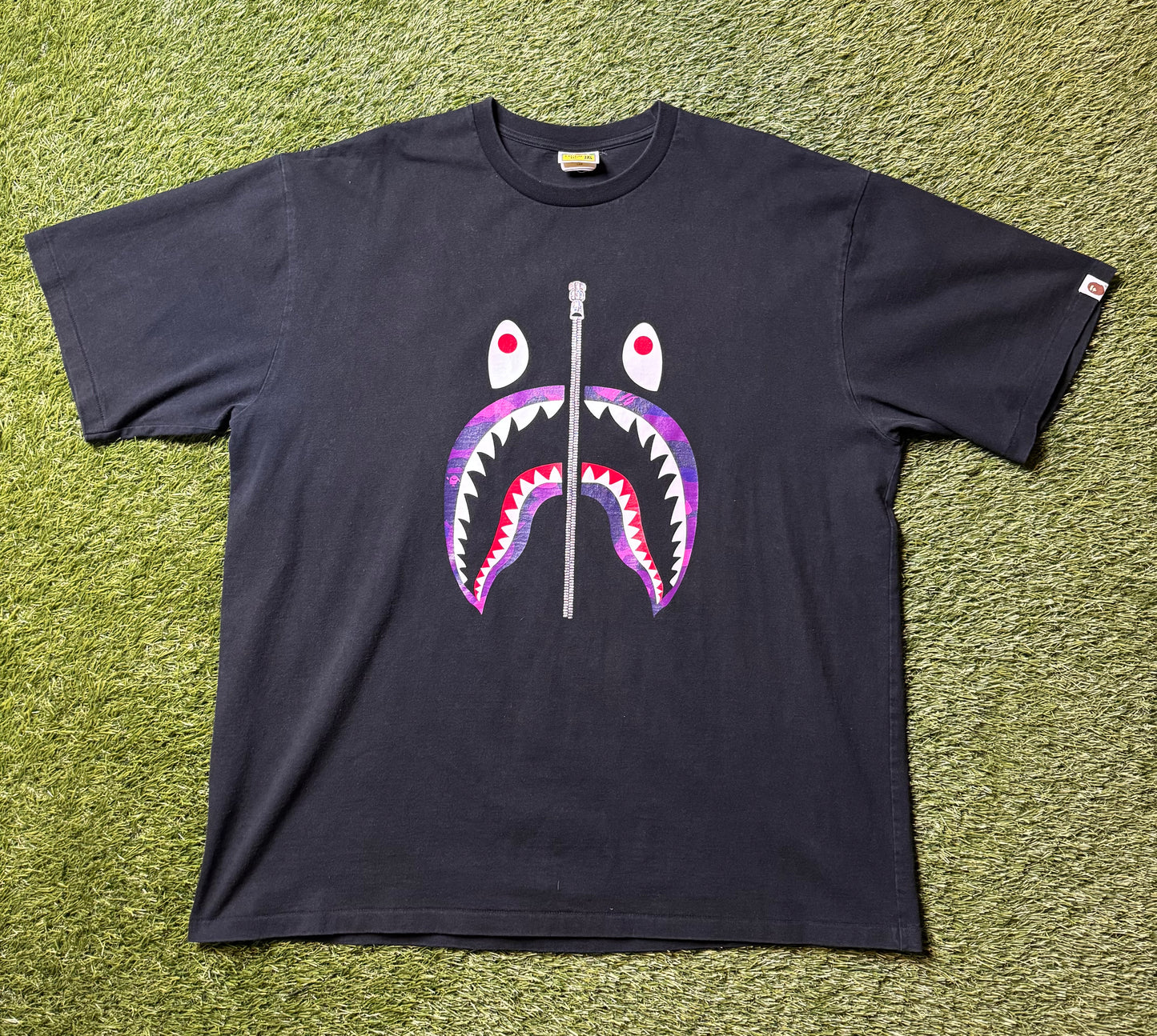 Bape Camo Shark T Shirt Black/Purple