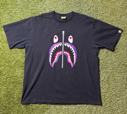 Bape Camo Shark T Shirt Black/Purple