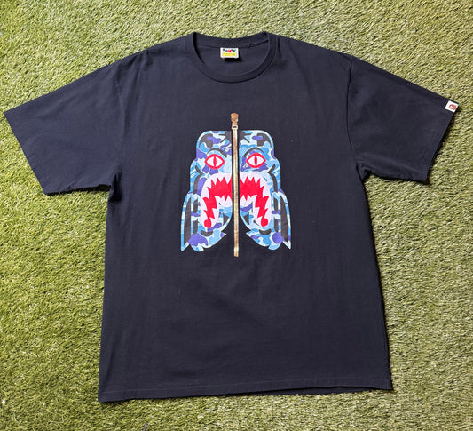 Bape ABC Camo Tiger T Shirt Blue
