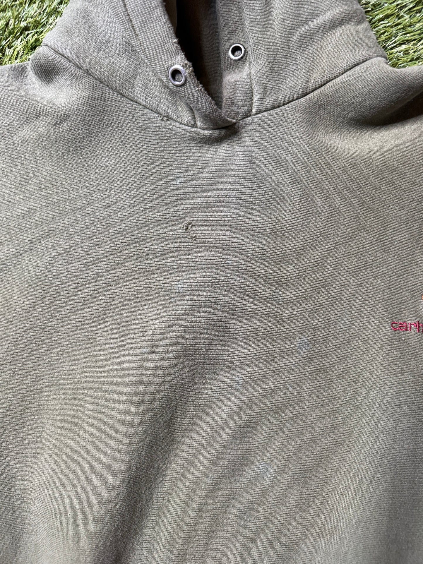 Vintage 90's Carhartt Olive Red Hoodie