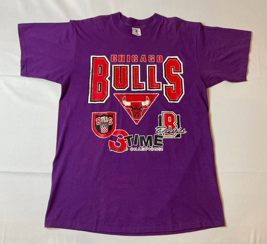 Vintage Chicago Bulls 3 Times Champs T Shirt