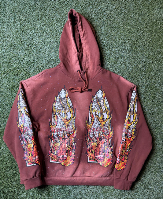 Who Decides War Flame Glass Hoodie