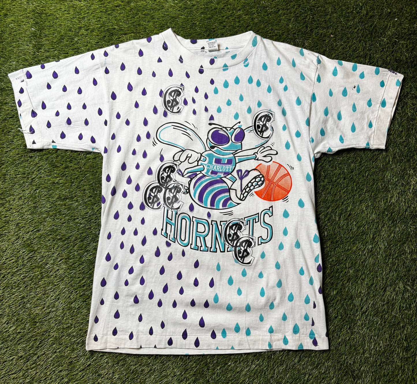 Chris Smokes Vintage Charlotte Hornets AOP T Shirt