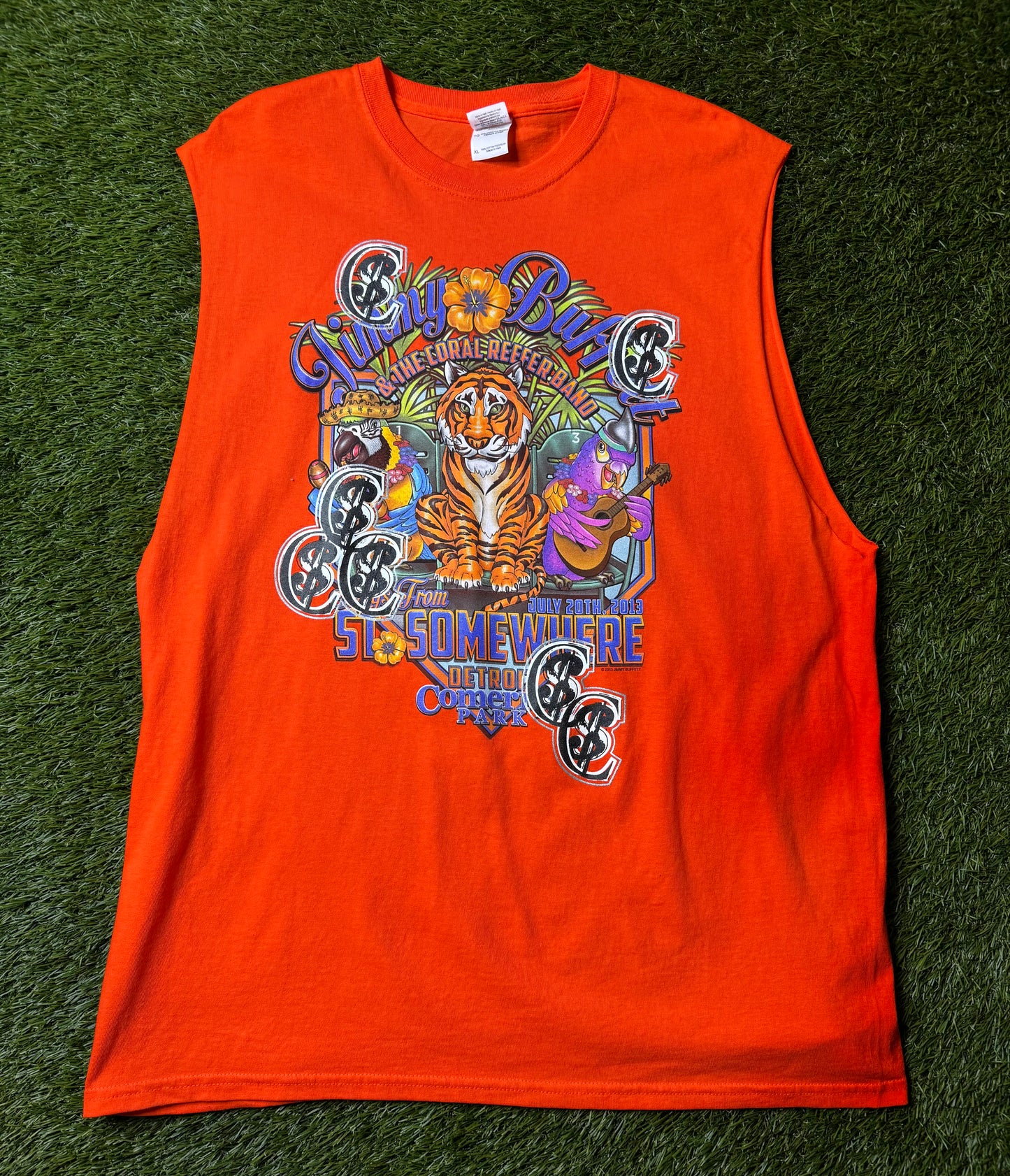 Chris Smokes Vintage Detroit Tigers Cutoff Shirt