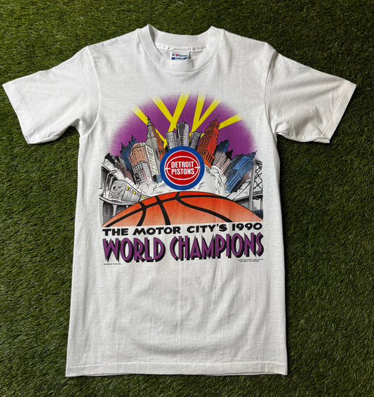 Vintage 1990 Detroit Pistons World Champions T Shirt