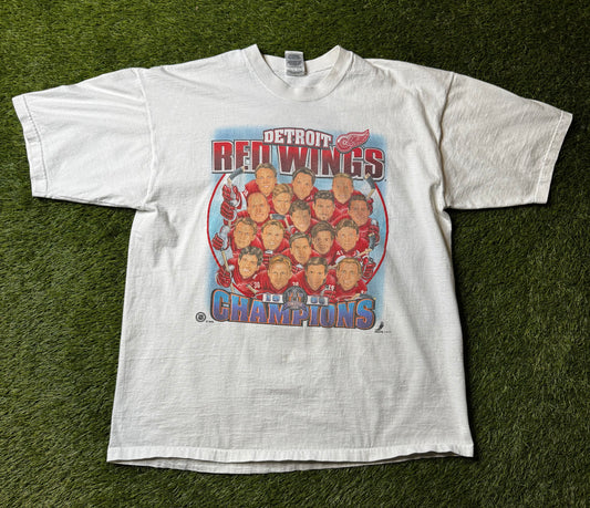 Vintage 1998 Detroit Red Wings Stanley Cup Champs T Shirt