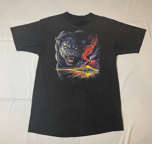 Vintage Harley Davidson Panther 3D Emblem T Shirt
