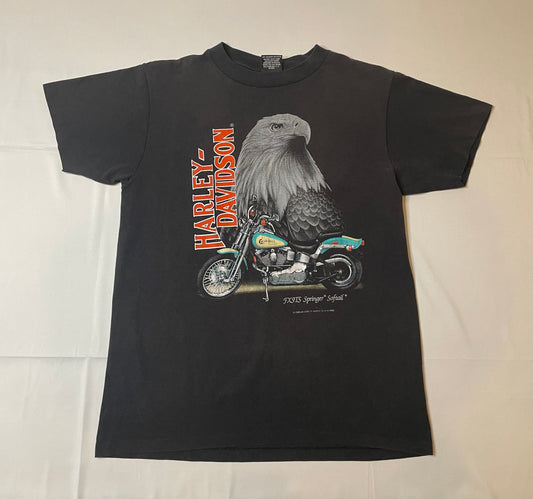 Vintage Harley Davidson 3D Emblem T Shirt