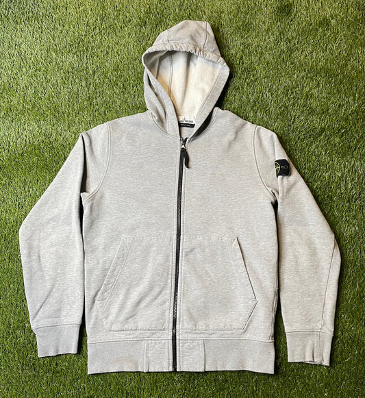 Stone Island Grey Zip Up Hoodie