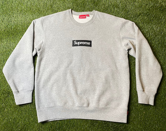 Supreme Box Logo Crewneck (FW22) Heather Grey