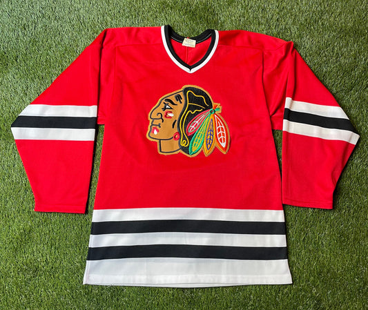 Vintage Red CCM Chicago Blackhawks Jersey