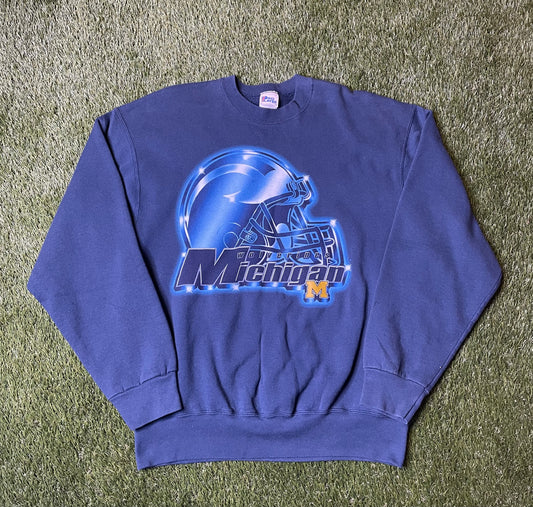 Vintage 90's Michigan Helmet Crewneck