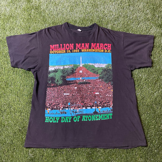 Vintage 1995 Million Man March Rap T Shirt