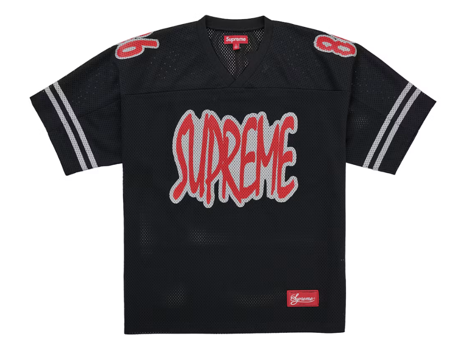 Supreme Reflective Black Football Jersey