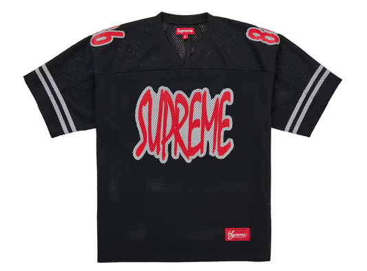 Supreme Reflective Black Football Jersey
