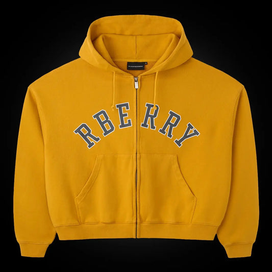 Raspberry Hills Mustard Zip Up Hoodie