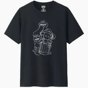 KAWS x Uniqlo x Sesame Street Companion Trash Can Outline Tee