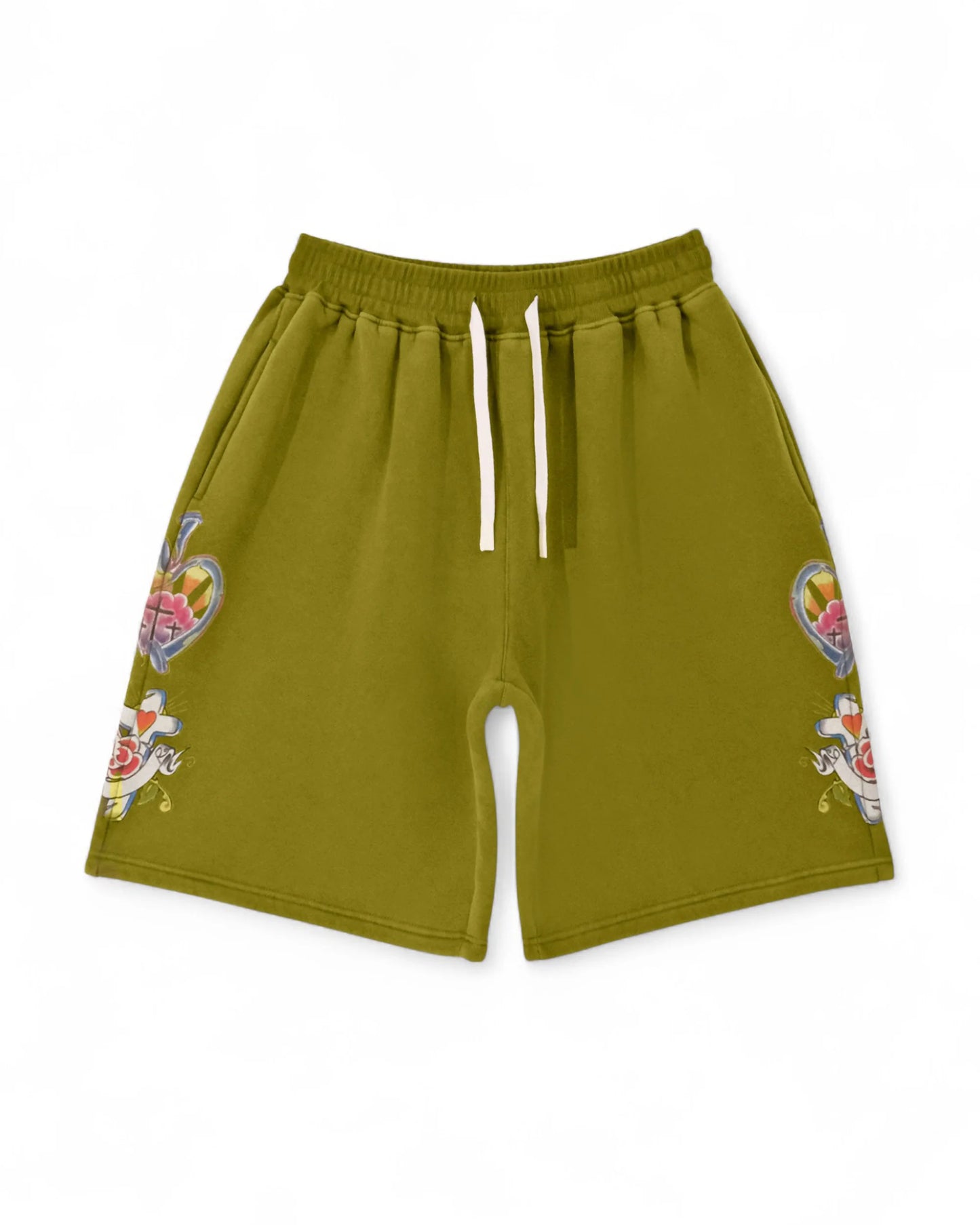 We are Righteous Risen King Shorts Moss Green